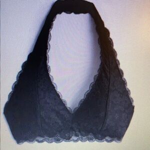 Gilly Hicks floral Black Lace halter  Bralette